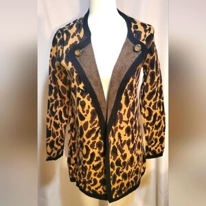 Harold's animal pattern cardigan, size Medium